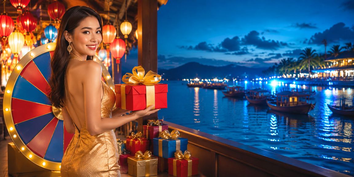 Không khí chợ đêm Huế và bàn Roulette trực tuyến sôi động