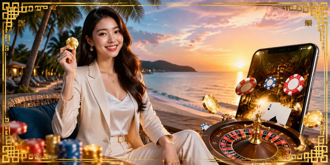 Người chơi dùng điện thoại cá cược tại bãi biển Phú Quốc